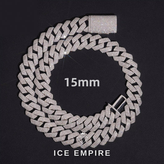 Iced Out Rose Gold Plated Moissanite Cuban Chain