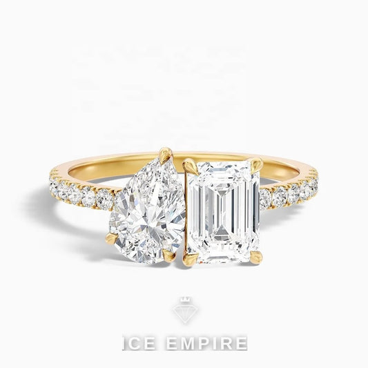 Iced Out Gold Plated Lab Grown Diamond Ring