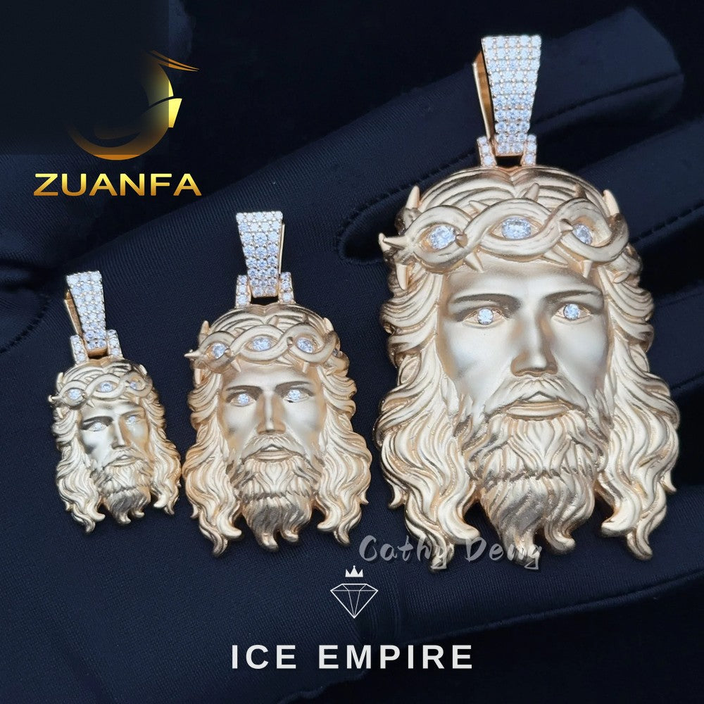 Iced Out Rose Gold Plated Moissanite Pendant