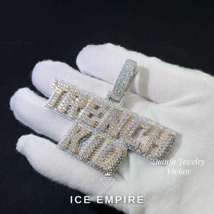 Iced Out 925 Silver Moissanite Pendant