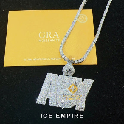 Iced Out 925 Silver Pendant