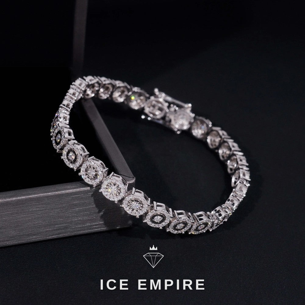 Iced Out Gold Plated Moissanite Bracelet