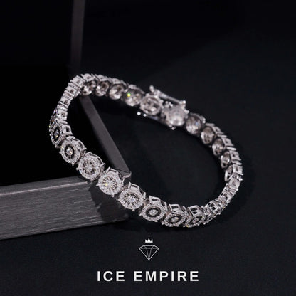 Iced Out Gold Plated Moissanite Bracelet