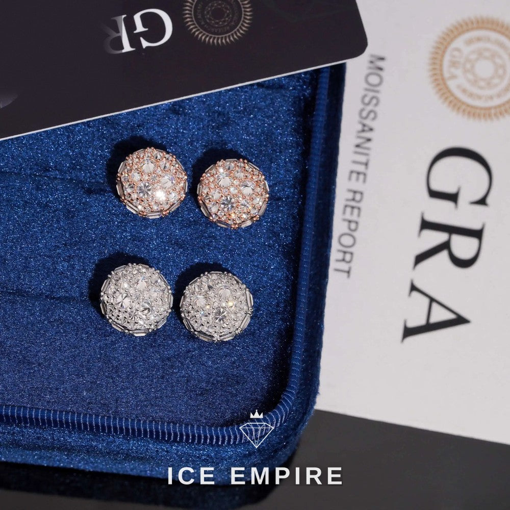 Iced Out Gold Plated Moissanite Earrings