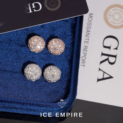 Iced Out Gold Plated Moissanite Earrings