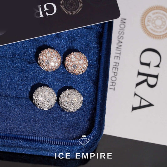 Iced Out Gold Plated Moissanite Earrings