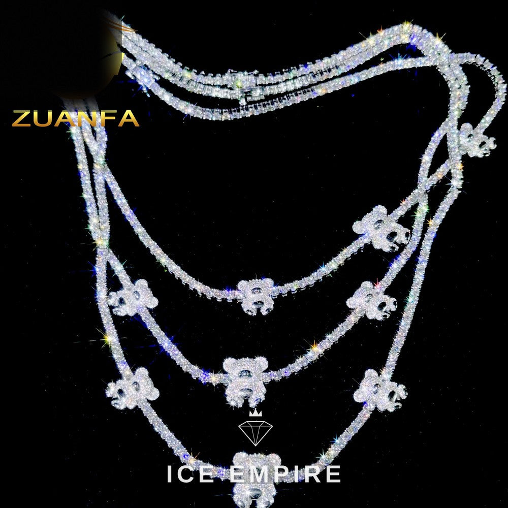 Iced Out Rose Gold Plated Moissanite Cuban Chain
