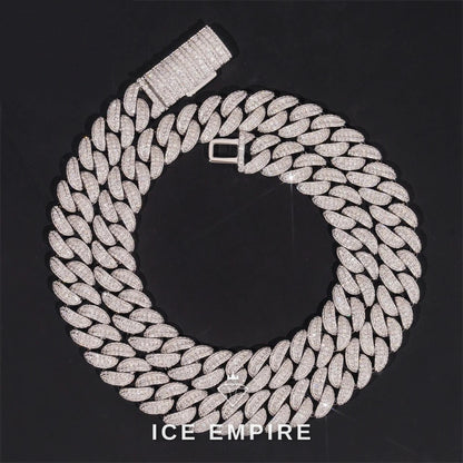 Iced Out Rose Gold Plated Moissanite Cuban Chain