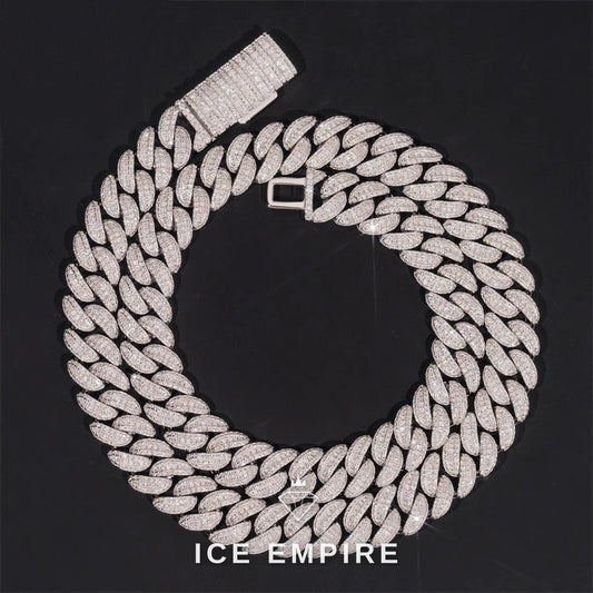 Iced Out Rose Gold Plated Moissanite Cuban Chain