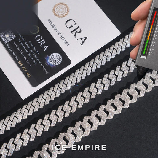 Iced Out Rose Gold Plated Moissanite Cuban Chain