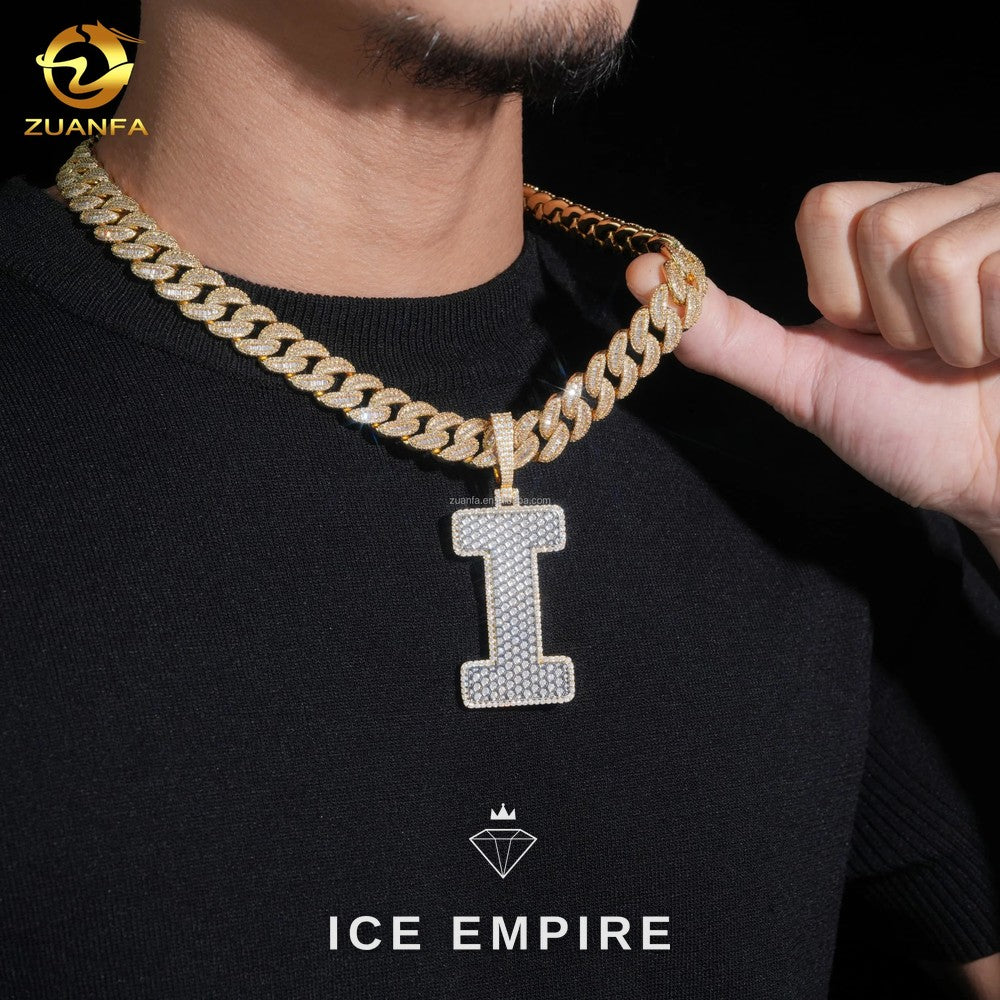 Iced Out Gold Plated Moissanite Pendant