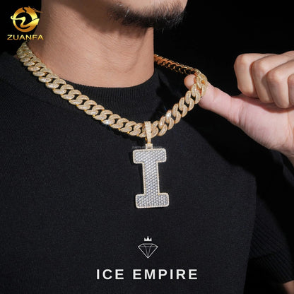 Iced Out Gold Plated Moissanite Pendant