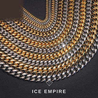Iced Out Gold Plated Moissanite Cuban Chain