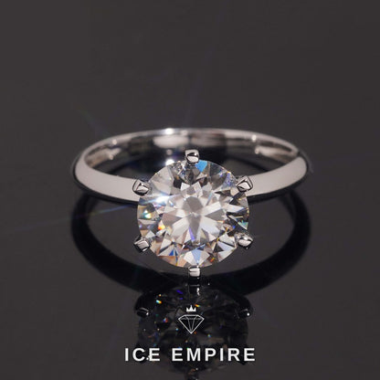 Iced Out Rose Gold Plated Moissanite Engagement Ring