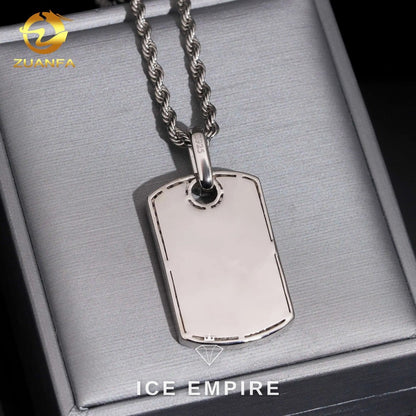 Iced Out 925 Silver Lab Grown Diamond Pendant