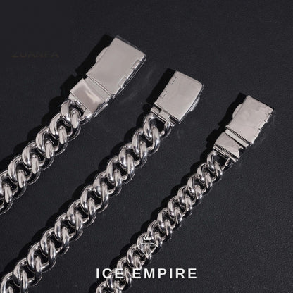 Iced Out 925 Silver Moissanite Cuban Chain