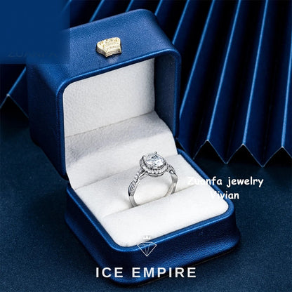 Iced Out Rose Gold Plated Moissanite Ring
