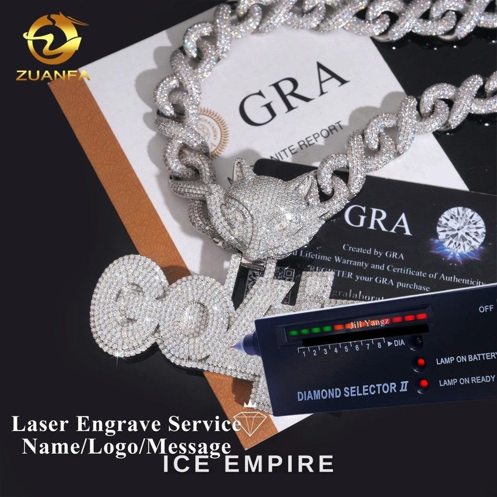 Iced Out 925 Silver Pendant