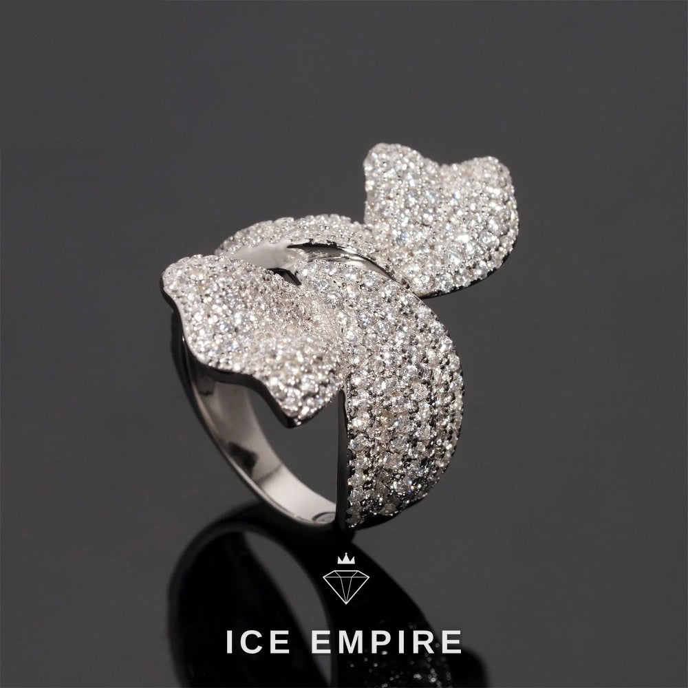 Iced Out 925 Silver Moissanite Ring