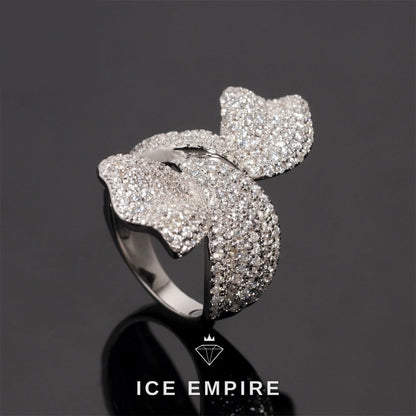 Iced Out 925 Silver Moissanite Ring