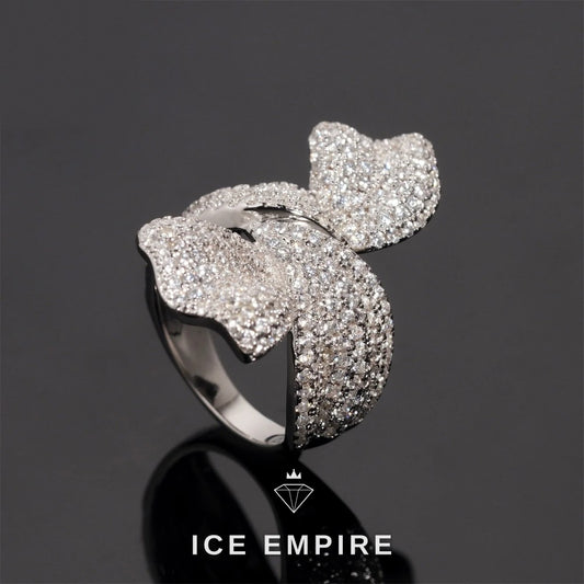 Iced Out 925 Silver Moissanite Ring
