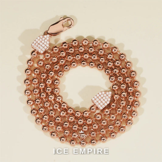 Iced Out Rose Gold Plated Moissanite Cuban Chain