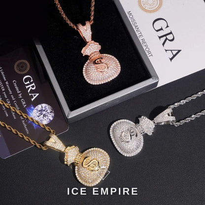 Iced Out 925 Silver Pendant