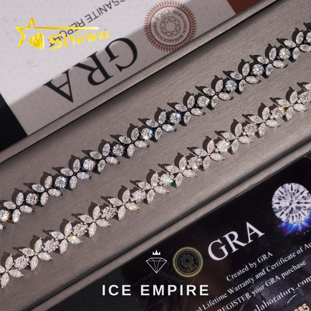 Iced Out Gold Plated Moissanite Tennis Bracelet