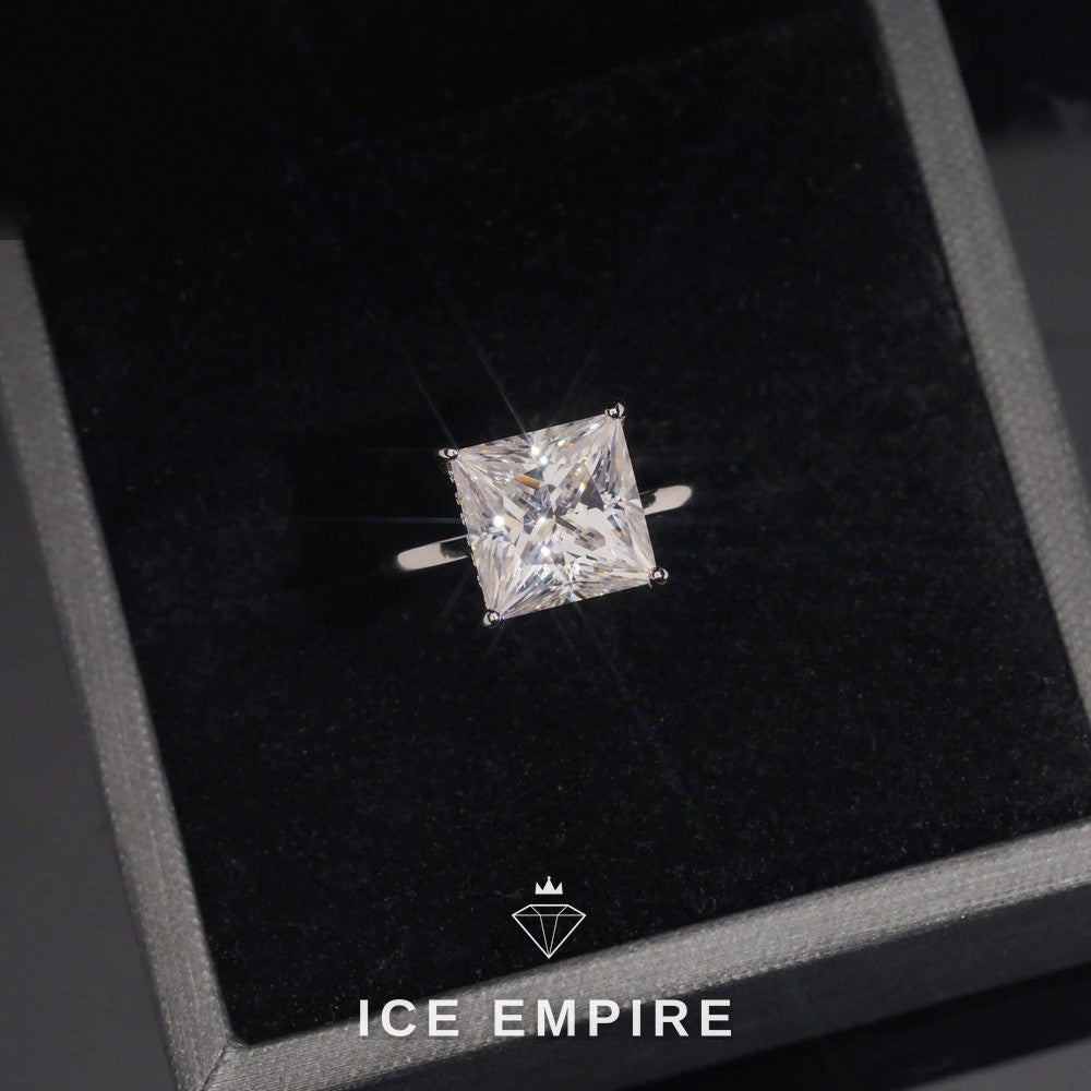 Iced Out Rose Gold Plated Moissanite Wedding Band