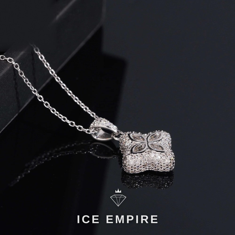 Iced Out 925 Silver Pendant
