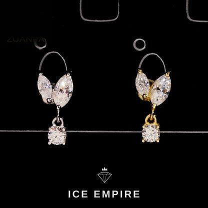 Iced Out 925 Silver Moissanite Earrings