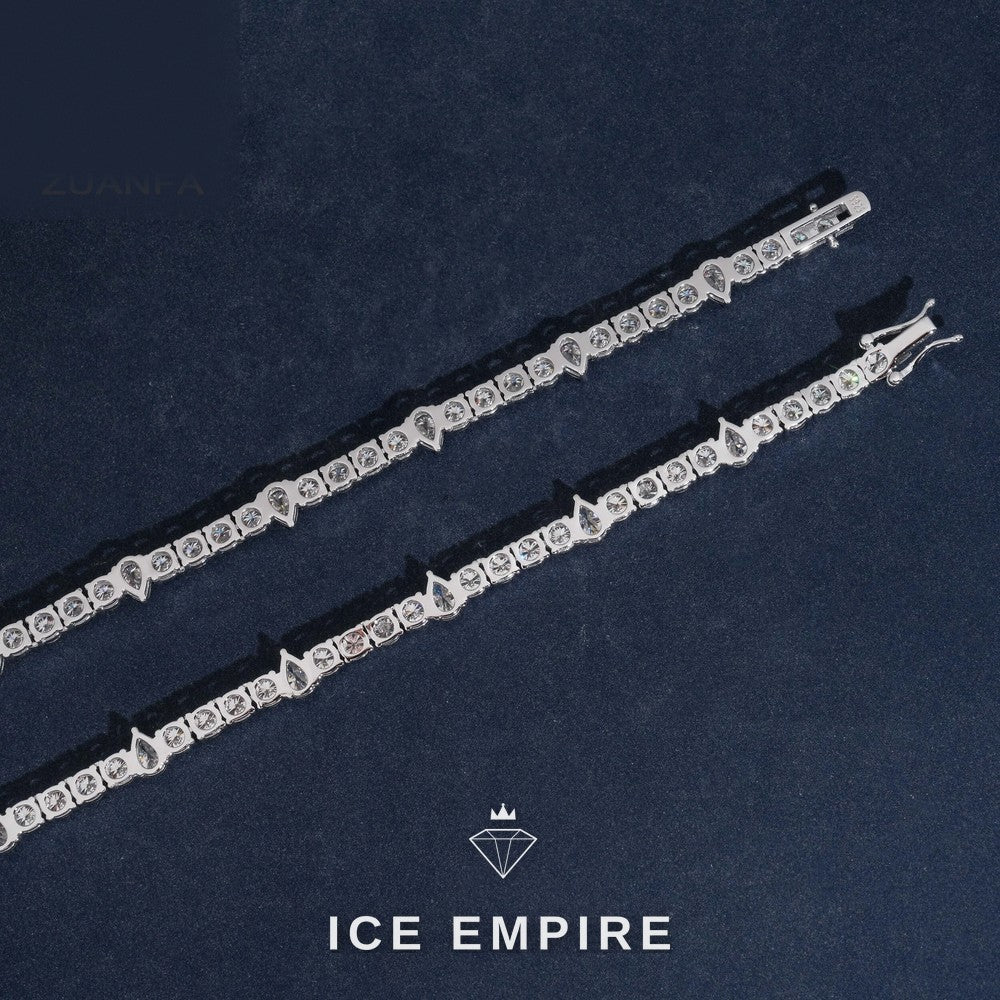 Iced Out 925 Silver Moissanite Cuban Chain