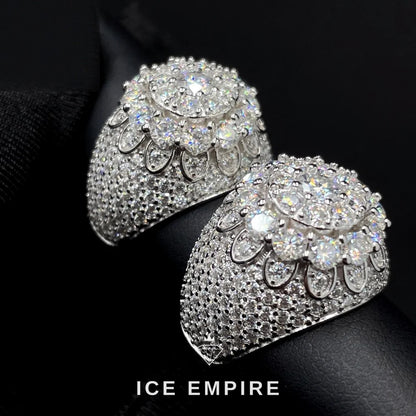 Iced Out Rose Gold Plated Moissanite Ring