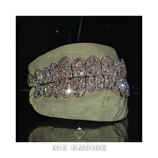 Iced Out Gold Plated Moissanite Grillz