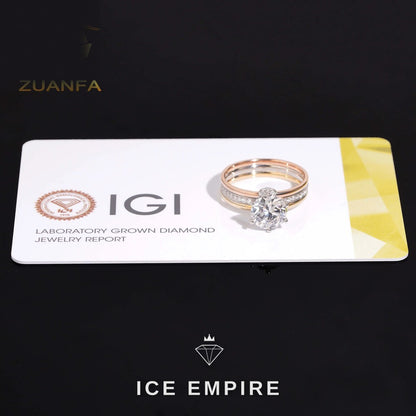 Iced Out 18K Gold Lab Grown Diamond Wedding Band