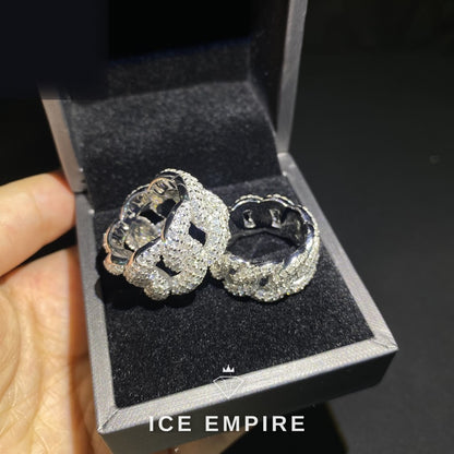Iced Out 925 Silver Moissanite Cuban Chain