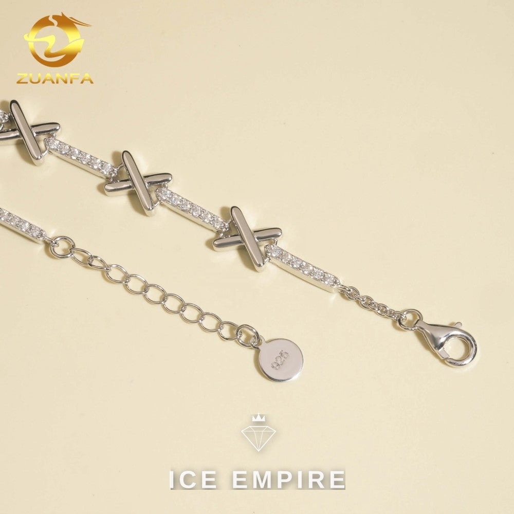 Iced Out 925 Silver Moissanite Bracelet