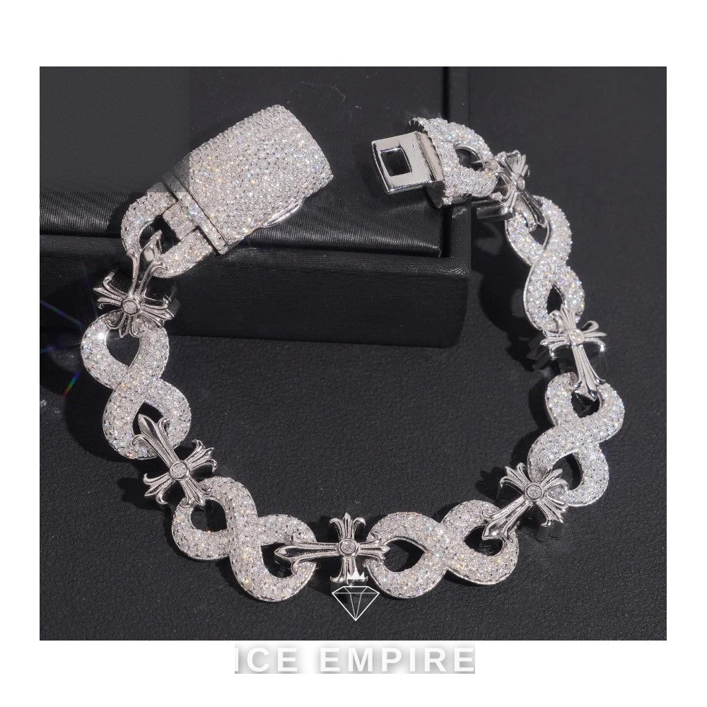 Iced Out 925 Silver Moissanite Cuban Chain