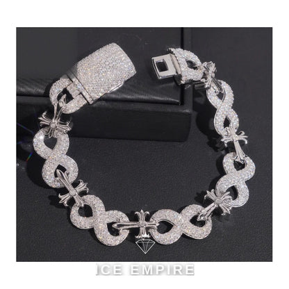Iced Out 925 Silver Moissanite Cuban Chain