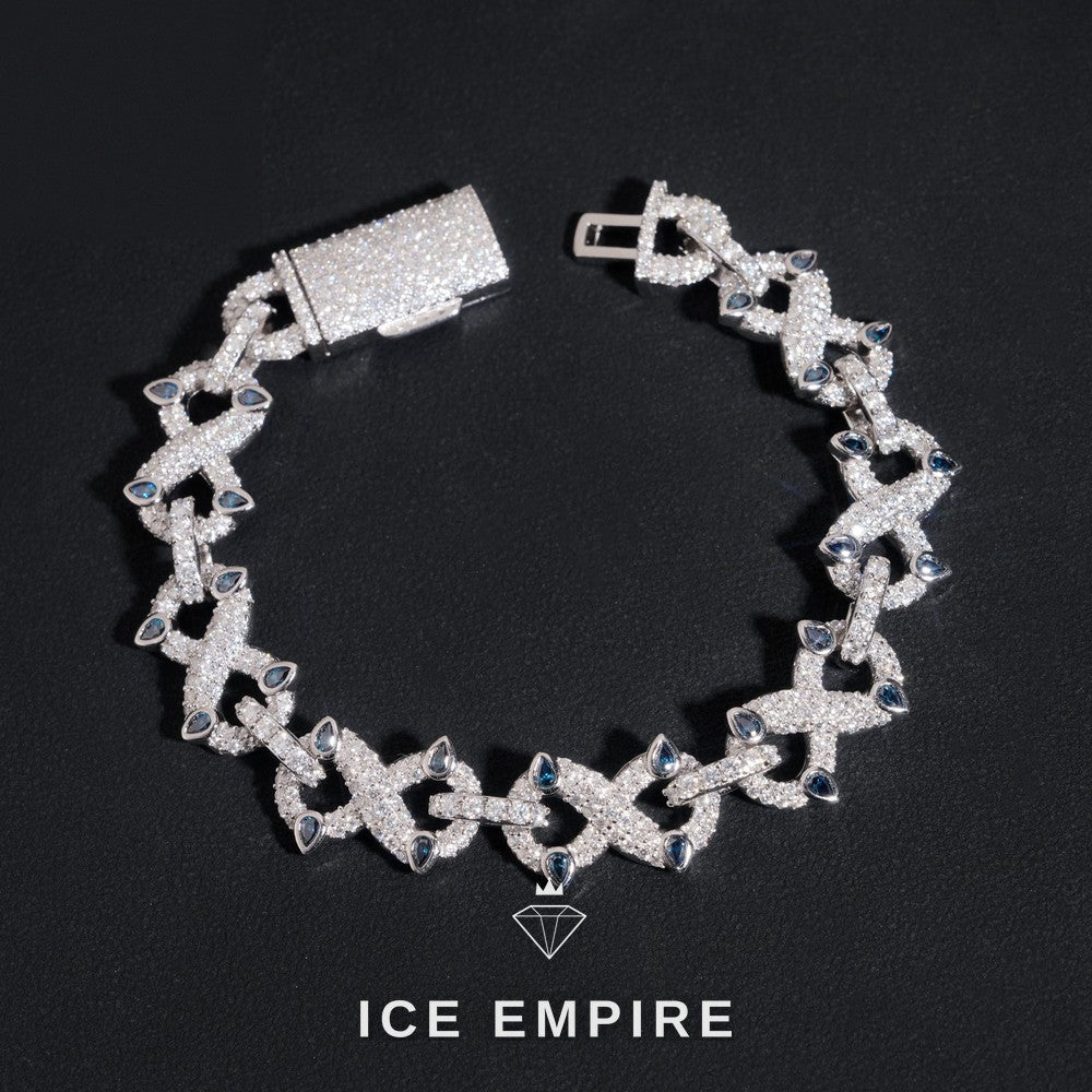 Iced Out 925 Silver Moissanite Cuban Chain