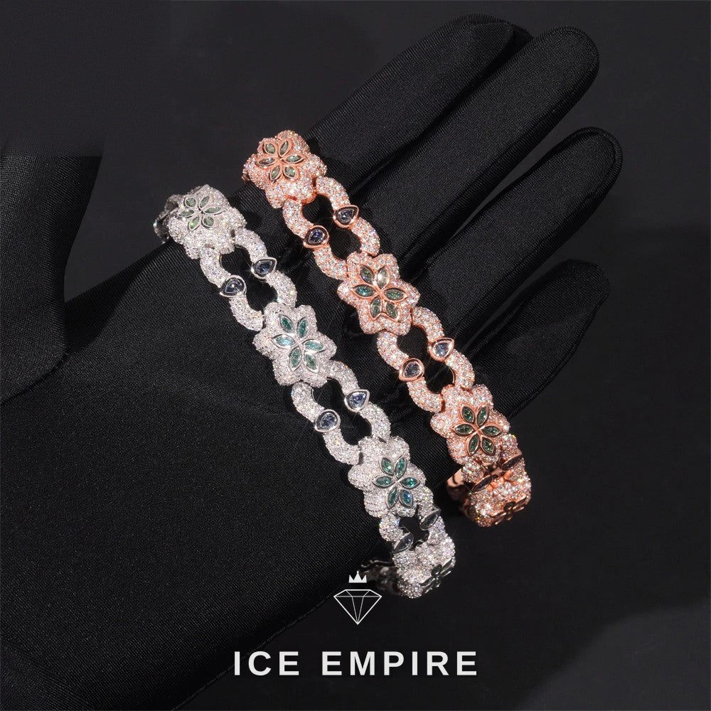 Iced Out Rose Gold Plated Moissanite Cuban Chain