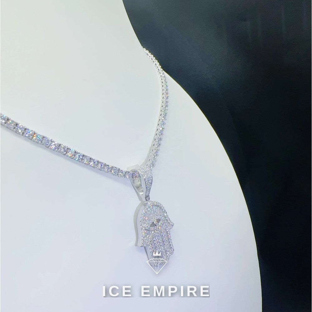 Iced Out 925 Silver Moissanite Pendant