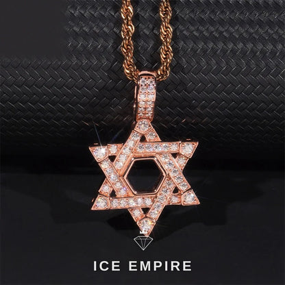 Iced Out Baguette 925 Silver Moissanite Pendant