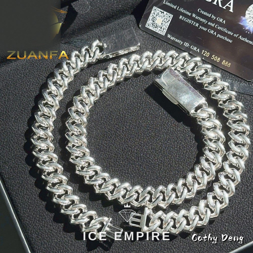 Iced Out Rose Gold Plated Moissanite Cuban Chain