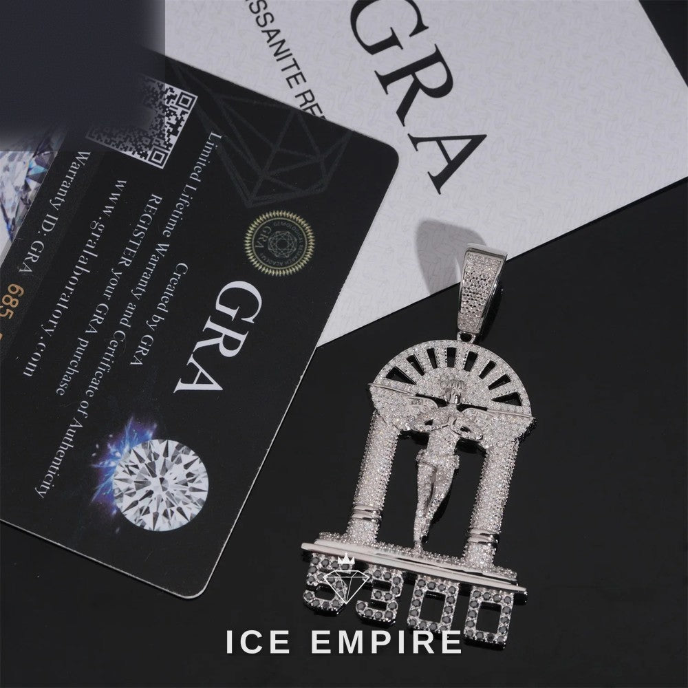 Iced Out 925 Silver Pendant