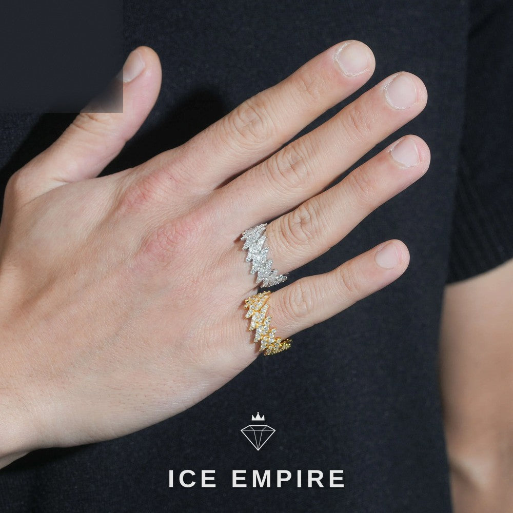 Iced Out 925 Silver Moissanite Ring
