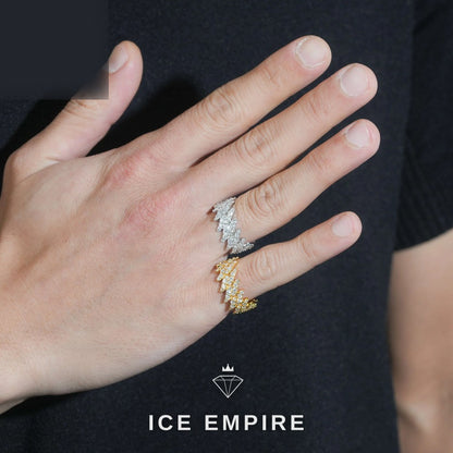 Iced Out 925 Silver Moissanite Ring