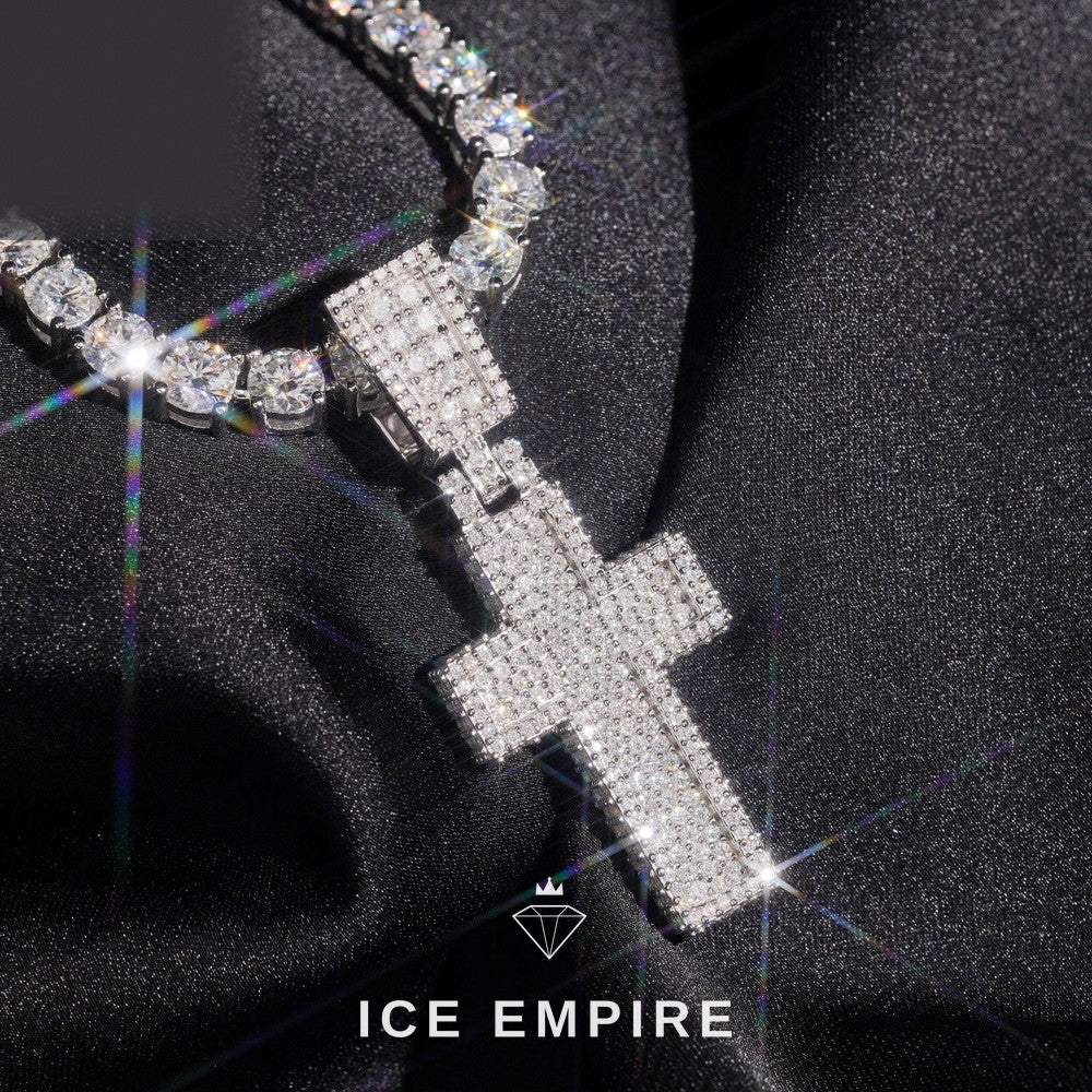 Iced Out 925 Silver Moissanite Pendant