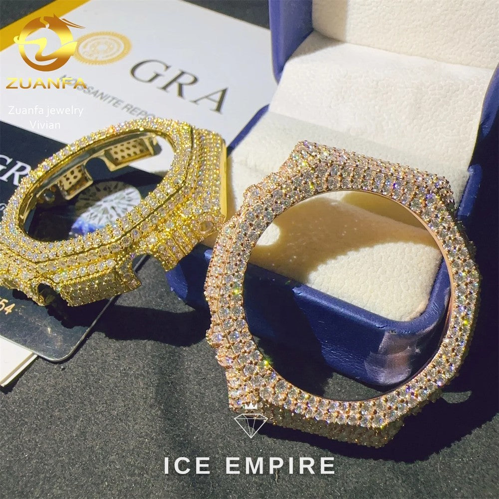 Iced Out 925 Silver Moissanite Watch
