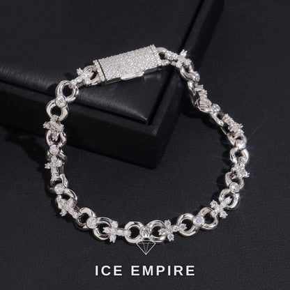 Iced Out Cross 925 Silver Moissanite Cuban Chain